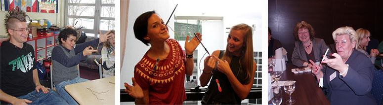 Bleistiftspitzentanz mit jung und alt