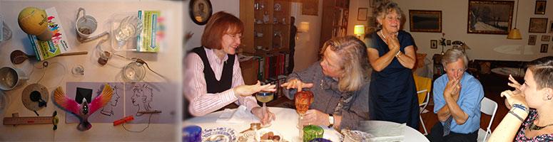 Partyversuche: Materialien – Glasharmonika mit edlem Tropfen – Nasenfinger in fröhlicher Runde