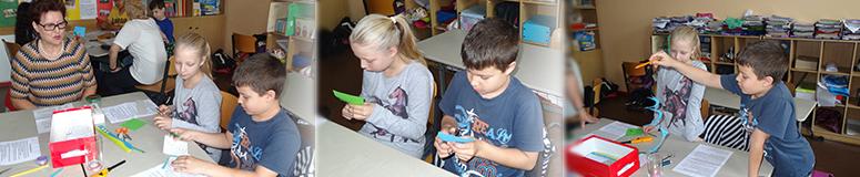 Ablauf Lesekistenschtunde: auspacken, lesen, basteln, experimentieren