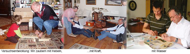 Versuchsentwicklung für Hebel, Kraft und Wasser